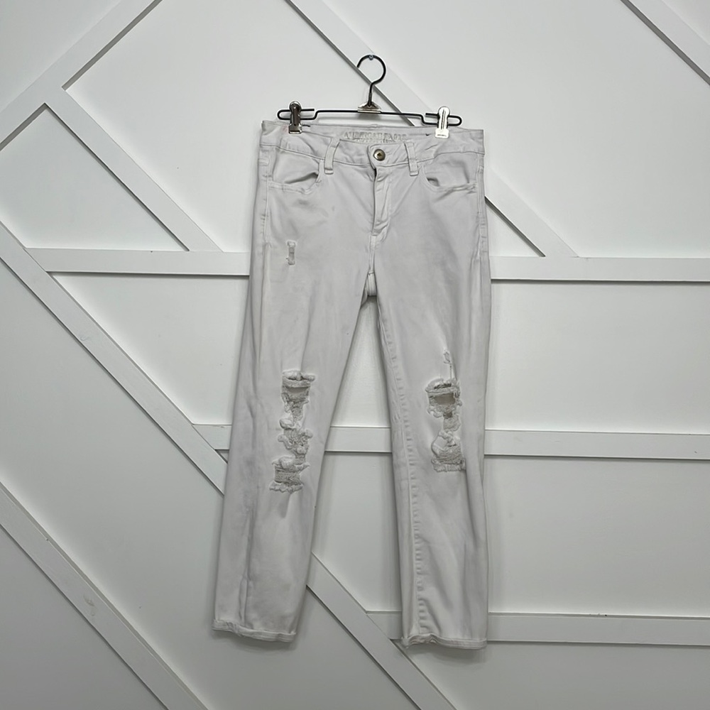 American eagle white jegging crop